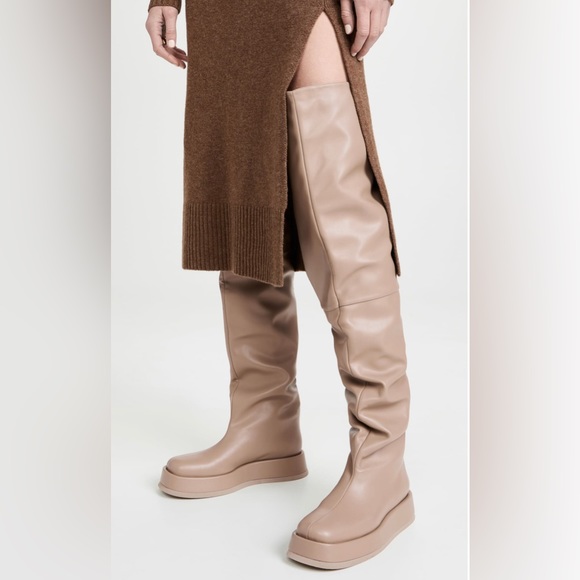 Gia Borghini Shoes - GIA COUTURE x RHW ROSIE Brown Leather Rosie 10 Thigh High Boots EUR 39 US 9 NWT